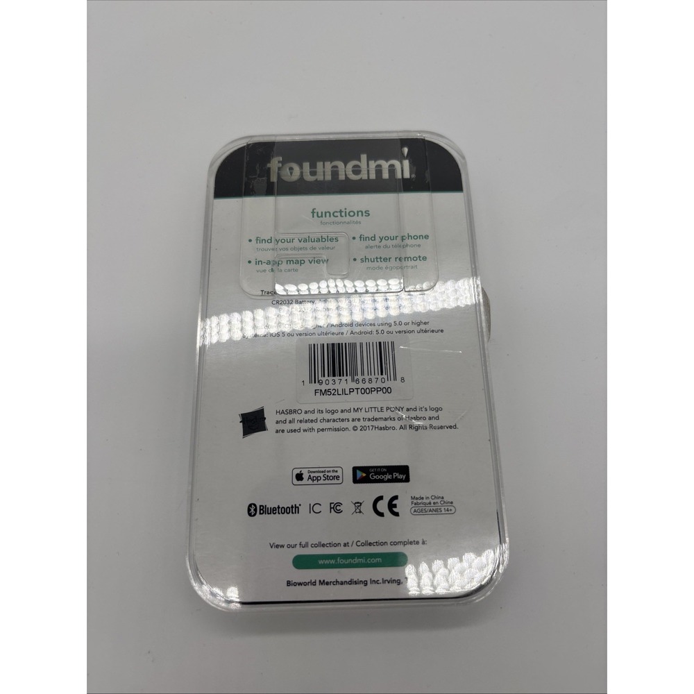 Foundmi My Little Pony Bluetooth Tracking Keychain With Remote Function . New - Picture 3 of 3
